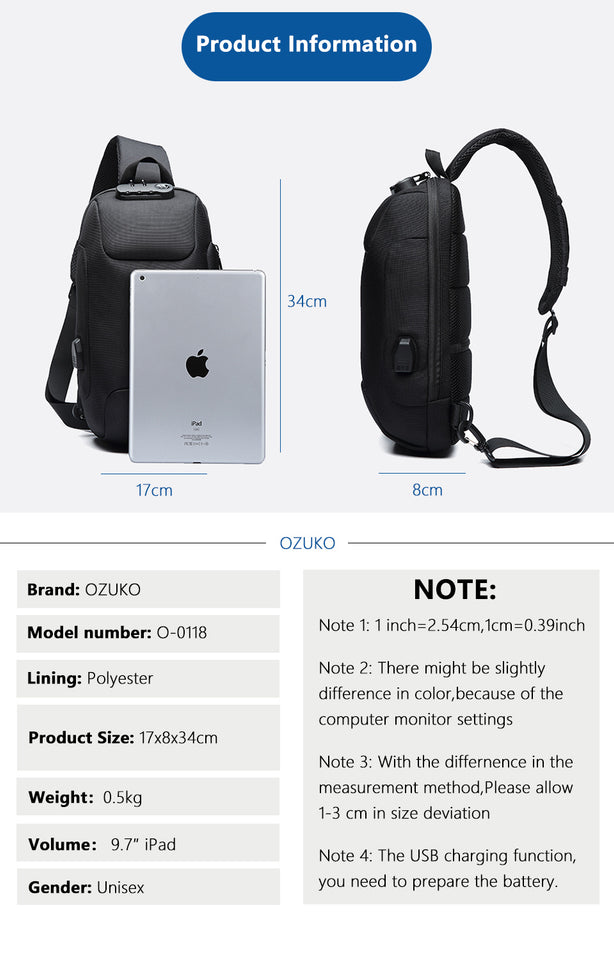 Anti-thefty™ Backpack With 3-Digit Lock - ProCuv